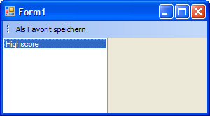 Windows Forms-Anwendung mit Favoriten-Manager